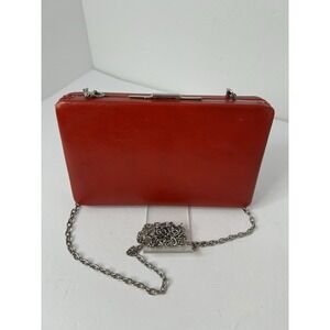 Alicia Klein Leather Case Wallet Clutch Purse Red